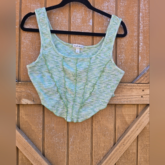 Green Textured Women Top - Picture 3 of 4